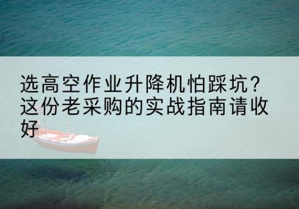 淮安高空作业升降机厂家推荐-选高空作业升降机怕踩坑？这份老采购的实战指南请收好